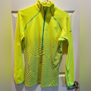 Nike Pro 1/4 Zip Workout / Running Long Sleeve Pullover Thumb Holes New W/O Tags